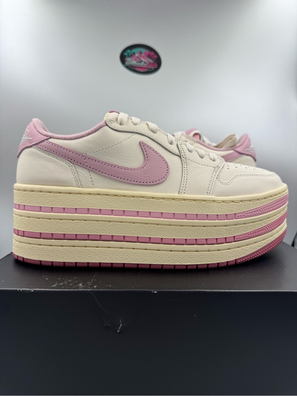 Nike Air Jordan 1 Triple Stack Pale Ivory Iced Carmine BRAND NEW Size 10 Women